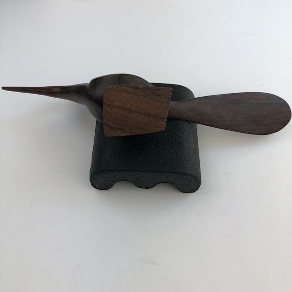 Vintage Hand Carved Wooden Road Runner Figurine Sculpture - RARE Contemporary - Picture 6 of 14